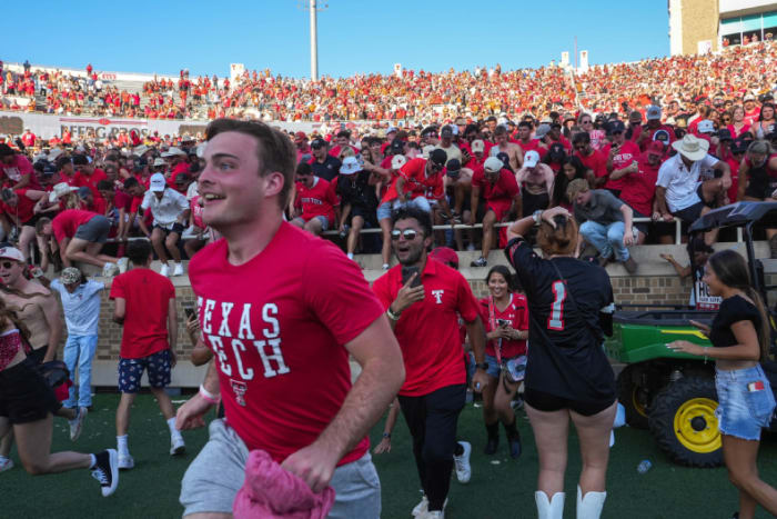 Video Emerges Of Texas Tech Fan Shoving Texas Football Player Last