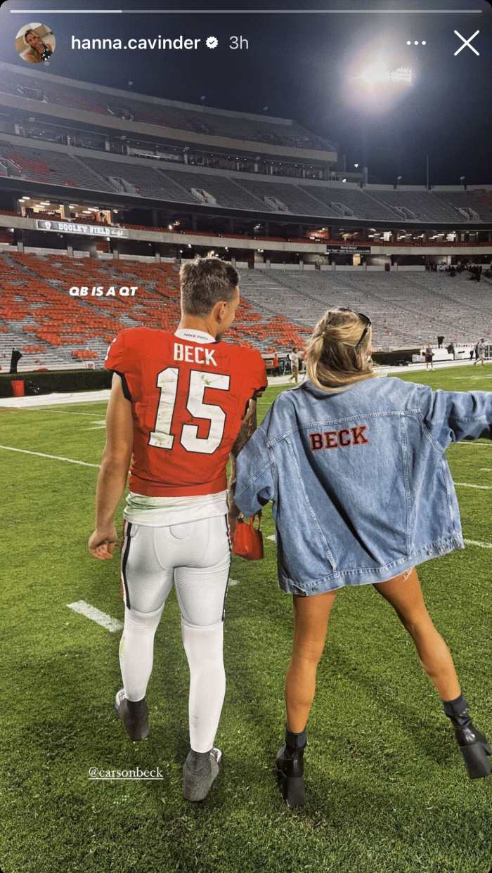 Carson Beck S Girlfriend Hanna Cavinder S Post After Georgia