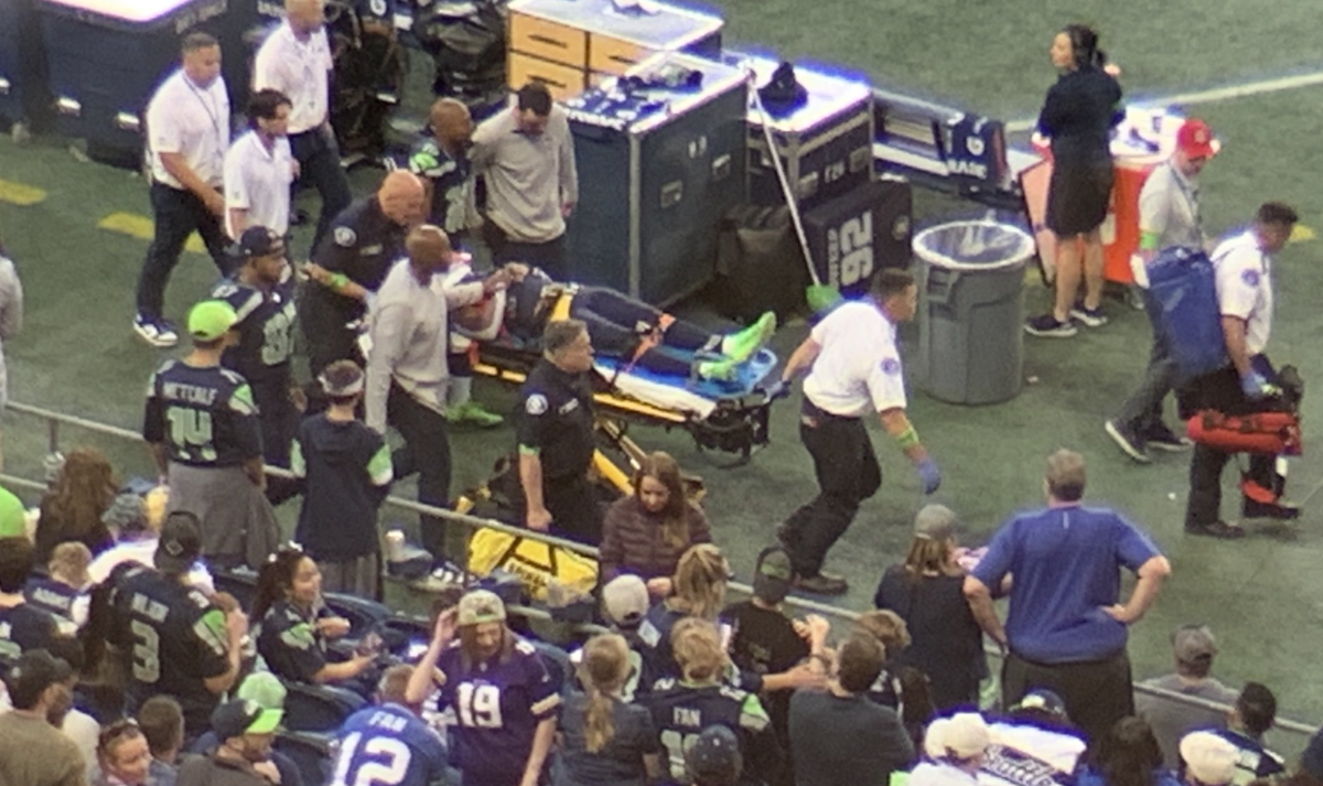 Seahawks Player Stretchered Off Field Taken To Hospital Thursday Night