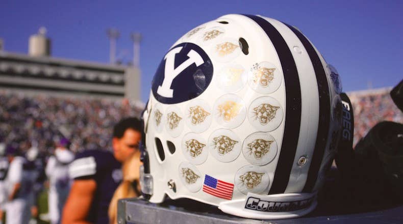 byu football helmet 2019 Cougars Riddell SpeedFlex and official paint and decals BYU Football Fan Creates Unique