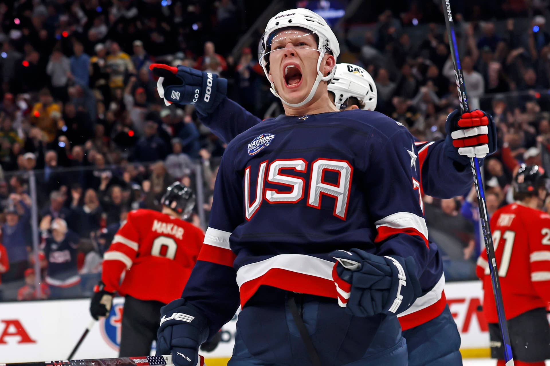 Brady Tkachuk Goes Viral After Scoring Game-Tying Goal for USA Hockey ...