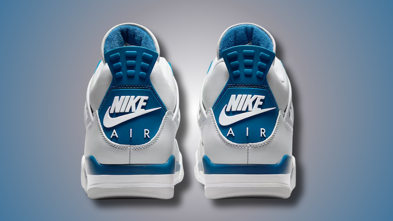 Air Jordan 4 'Military Blue' — Off-White, Industrial Blue, Cold