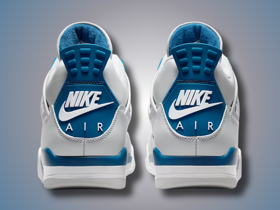 Air Jordan 4 'Military Blue' — Off-White, Industrial Blue, Cold