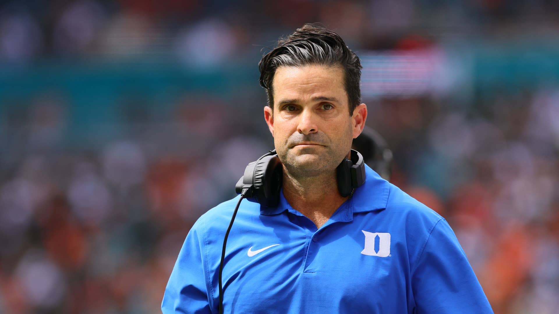Duke Blue Devils head football coach Manny Diaz
