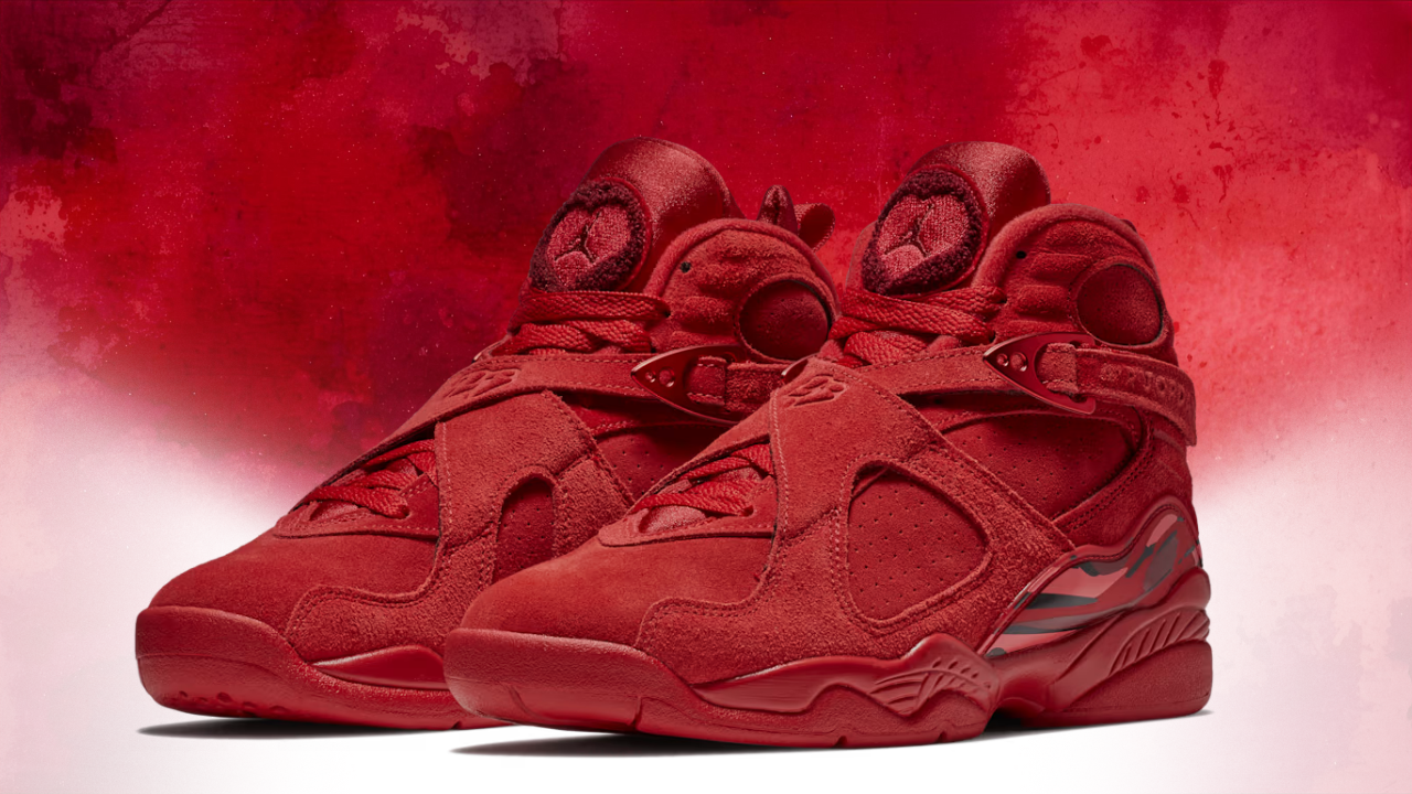 Jordan Retro Valentine's Day Jordan Retro 8s Shoes Ladies Jordan Air Jordan Retro "Valentine's Day"  Sneakers Red