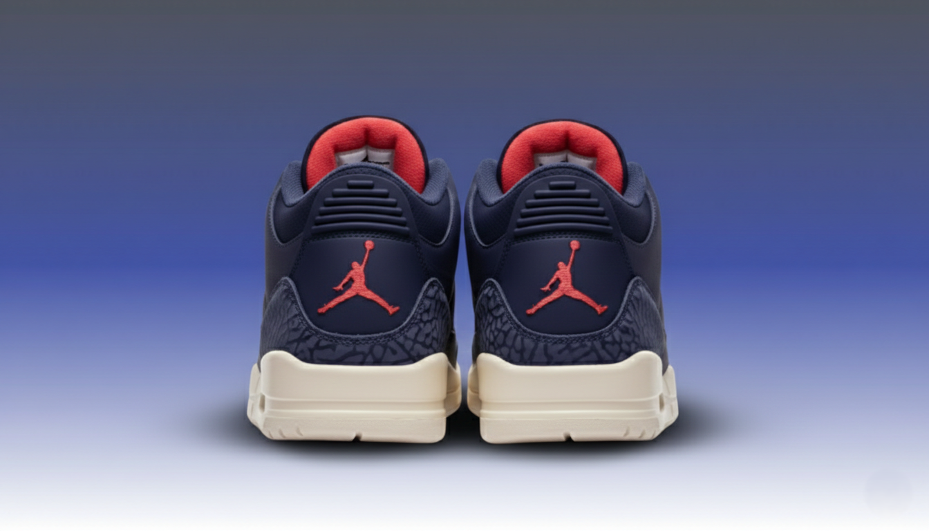 Air Jordan 3 'Sports Renaissance' Obsidian Leather, Team-Ready
