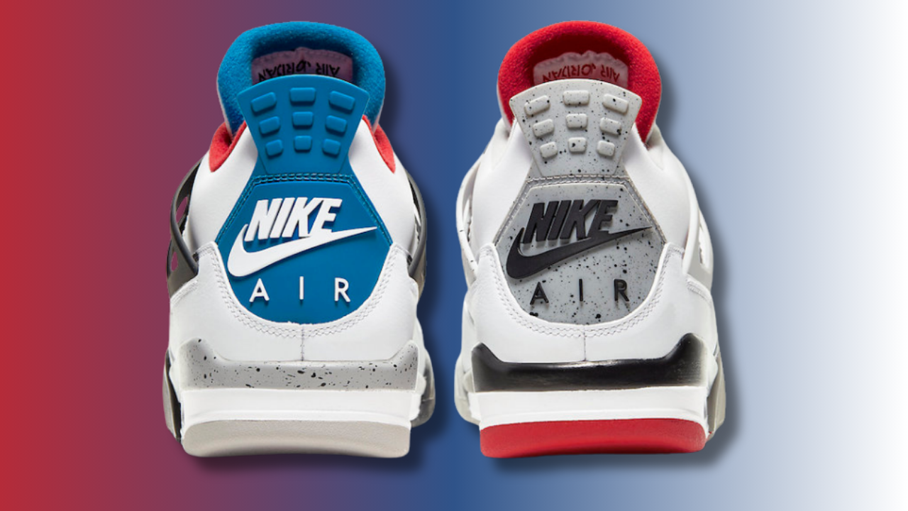 Air Jordan 4 'What The' — Fire Red, Military Blue, Bred and White