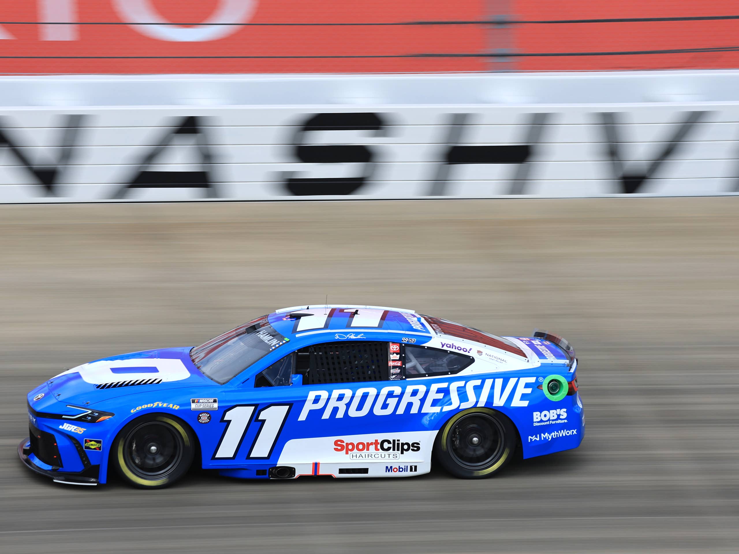 Denny Hamlin Penalized From Pole Position on Lap 1 at Nashville  Superspeedway - Athlon