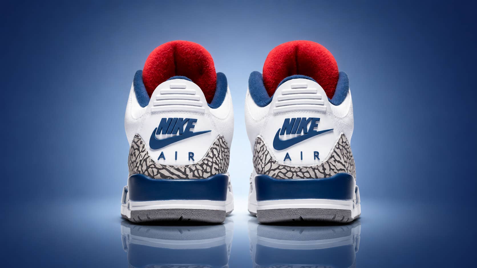 Air Jordan 3 'True Blue' — Nike Air Heel, Mount Rushmore Colorway