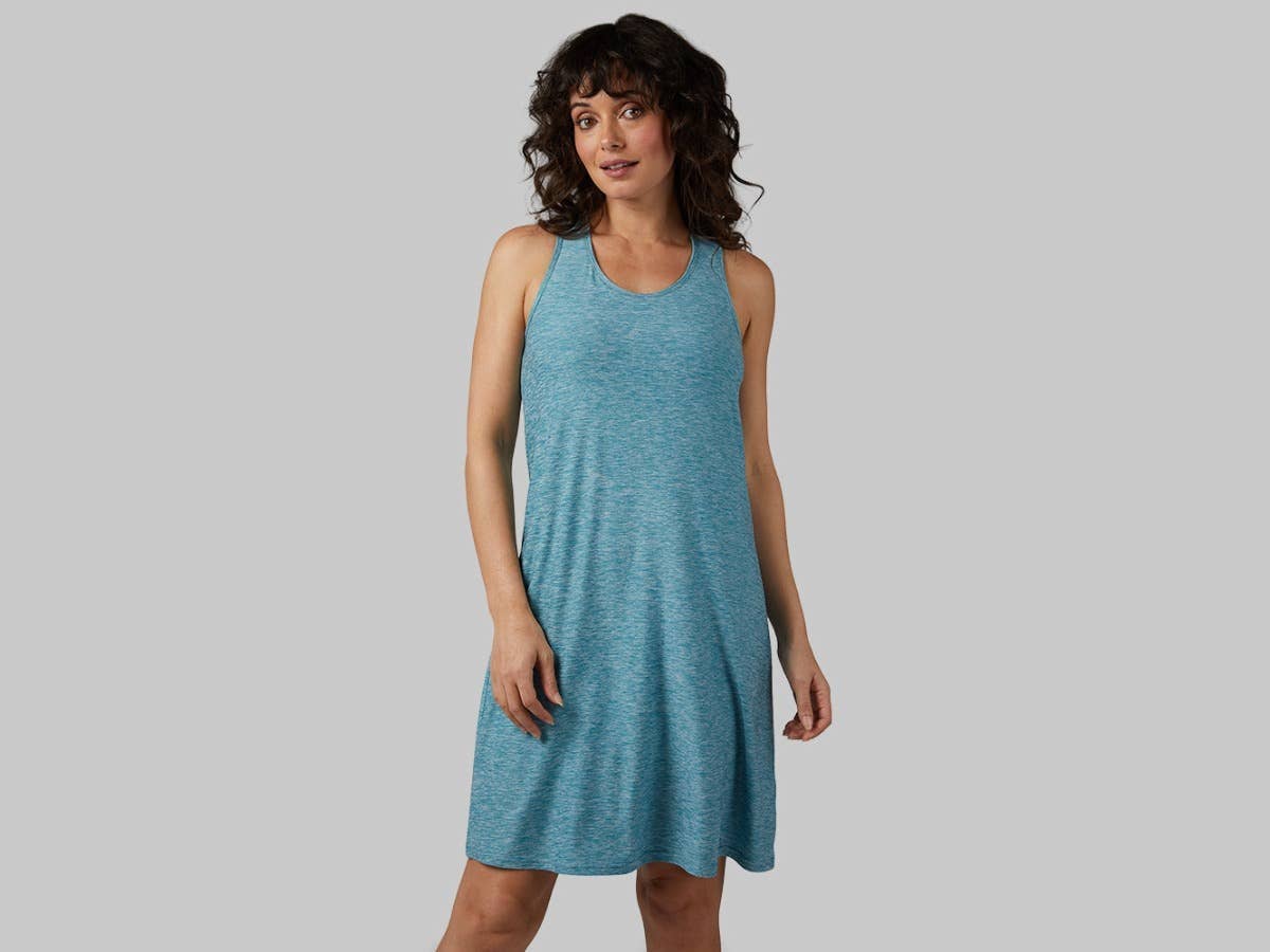 32 degrees cool ladies dress 32 Degrees Women's Soft Lux Dress, V-neck, Drawstring Waist, Garnet Rose, Medium