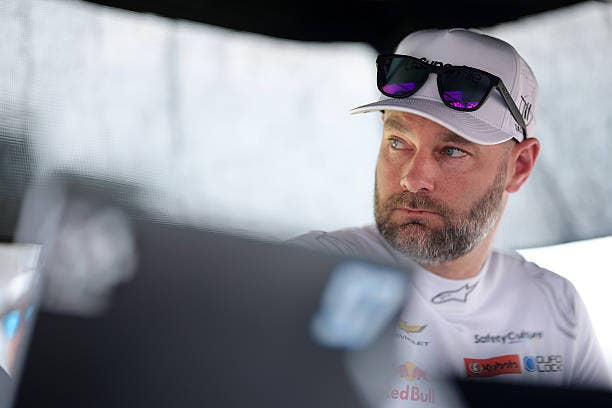 Shane van Gisbergen Looks On at Chicagoland Speedway.