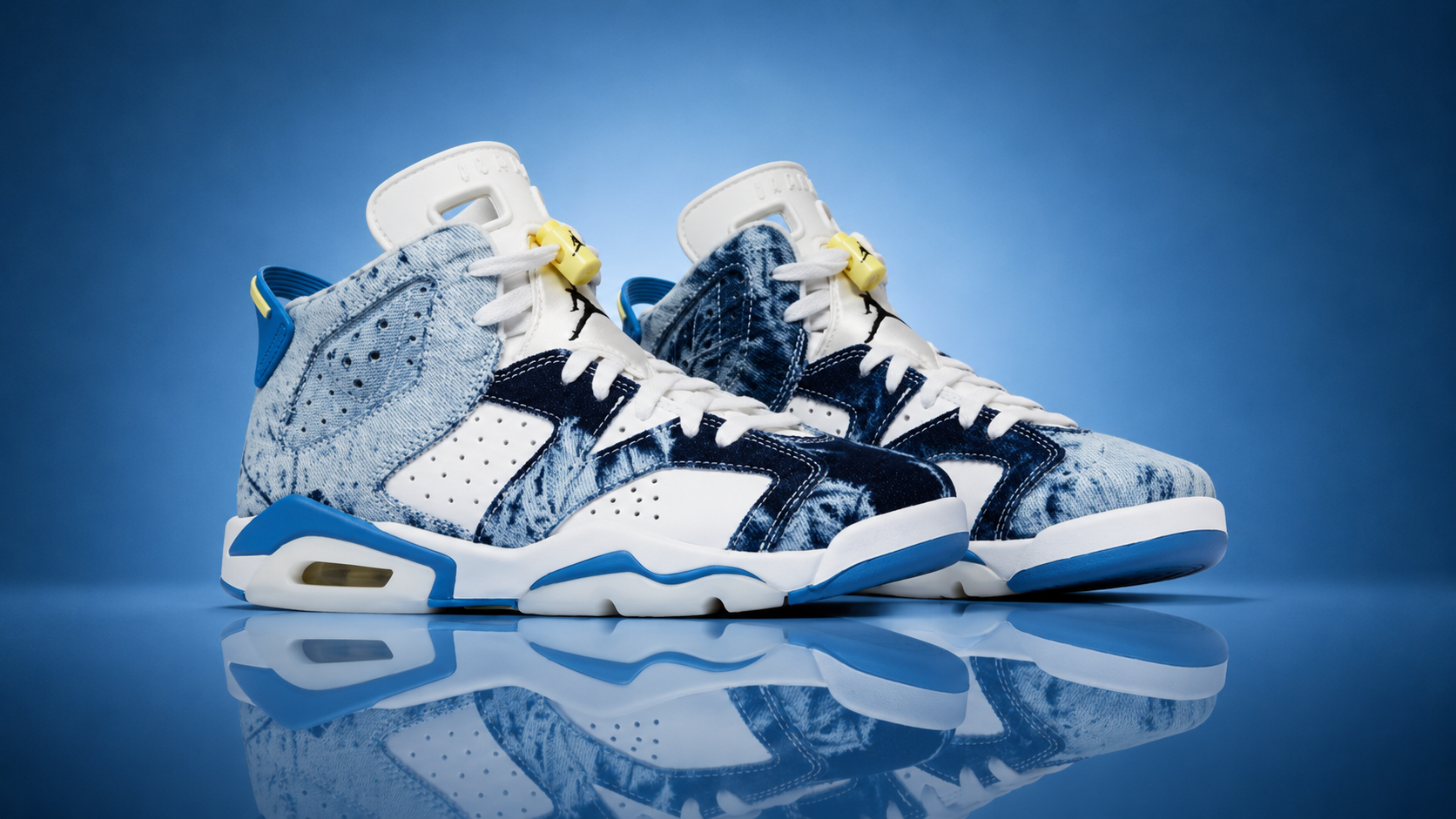 Air Jordan 6 'Acid Wash Denim' — Playful Colors, Faded Blue