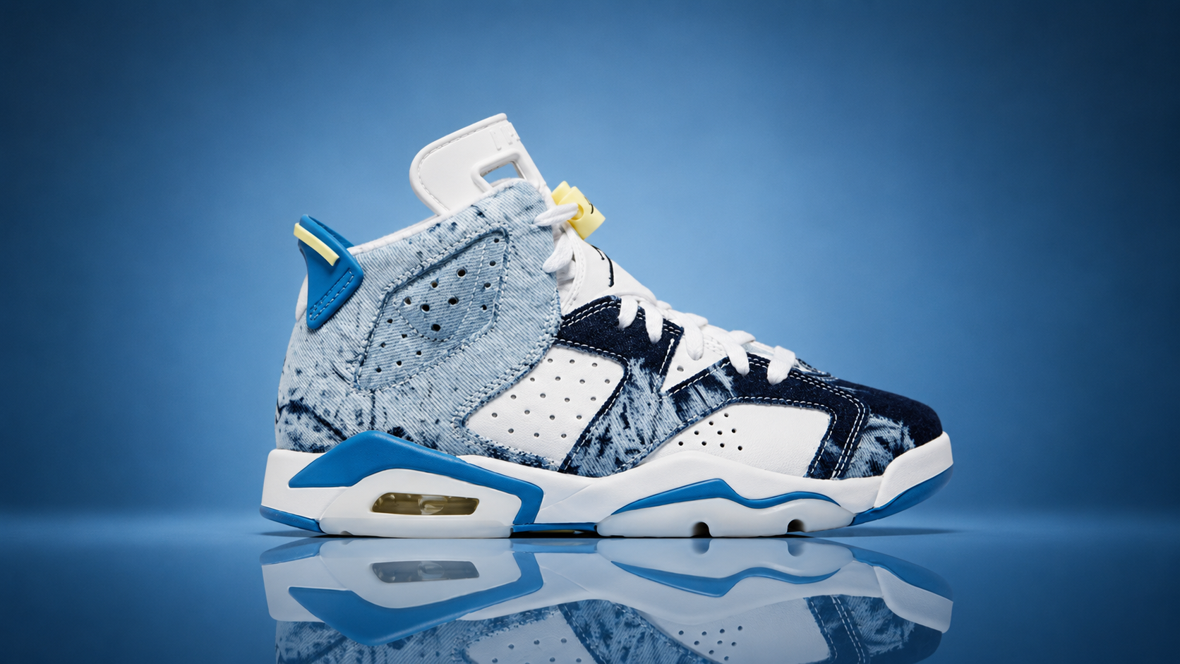 Air Jordan 6 'Acid Wash Denim' — Playful Colors, Faded Blue