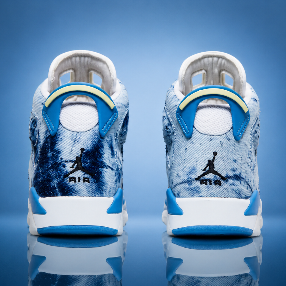 Air Jordan 6 'Acid Wash Denim' — Playful Colors, Faded Blue