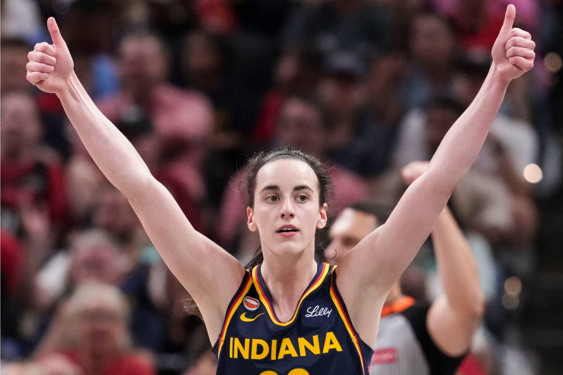Slo-Mo Video of Caitlin Clark's Logo 3 for Team USA Is a Must-See