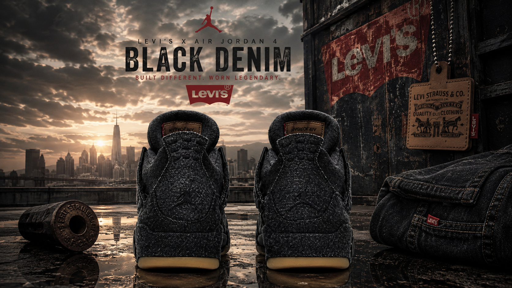 Levi's x Air Jordan 4 'Black Denim': Where to Buy - Athlon