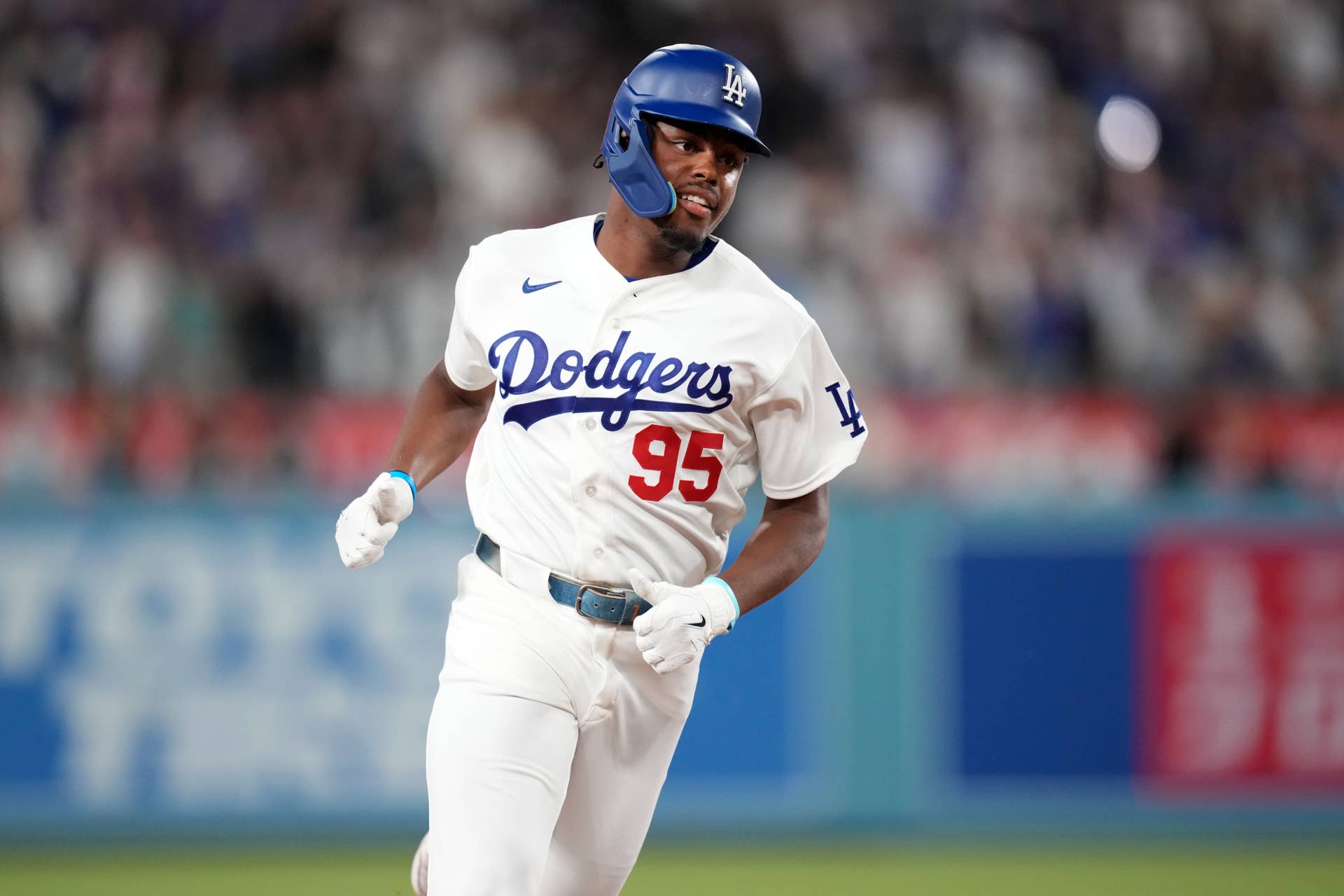 Josue De Paula wearing a 2026 Dodgers uniform