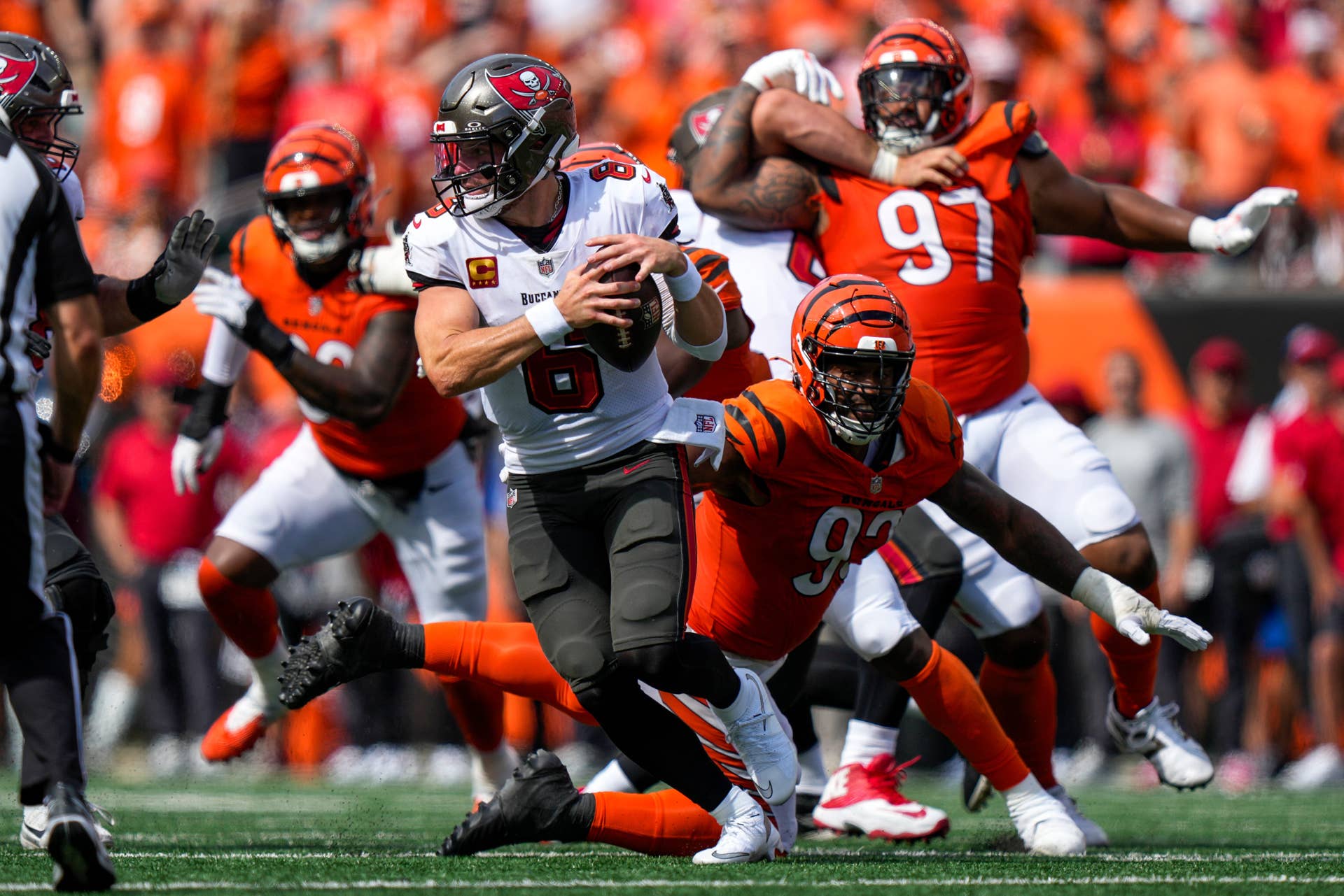 Ein 31-jähriger Bengals-Lineman belegt in seiner Position den achten Platz ...