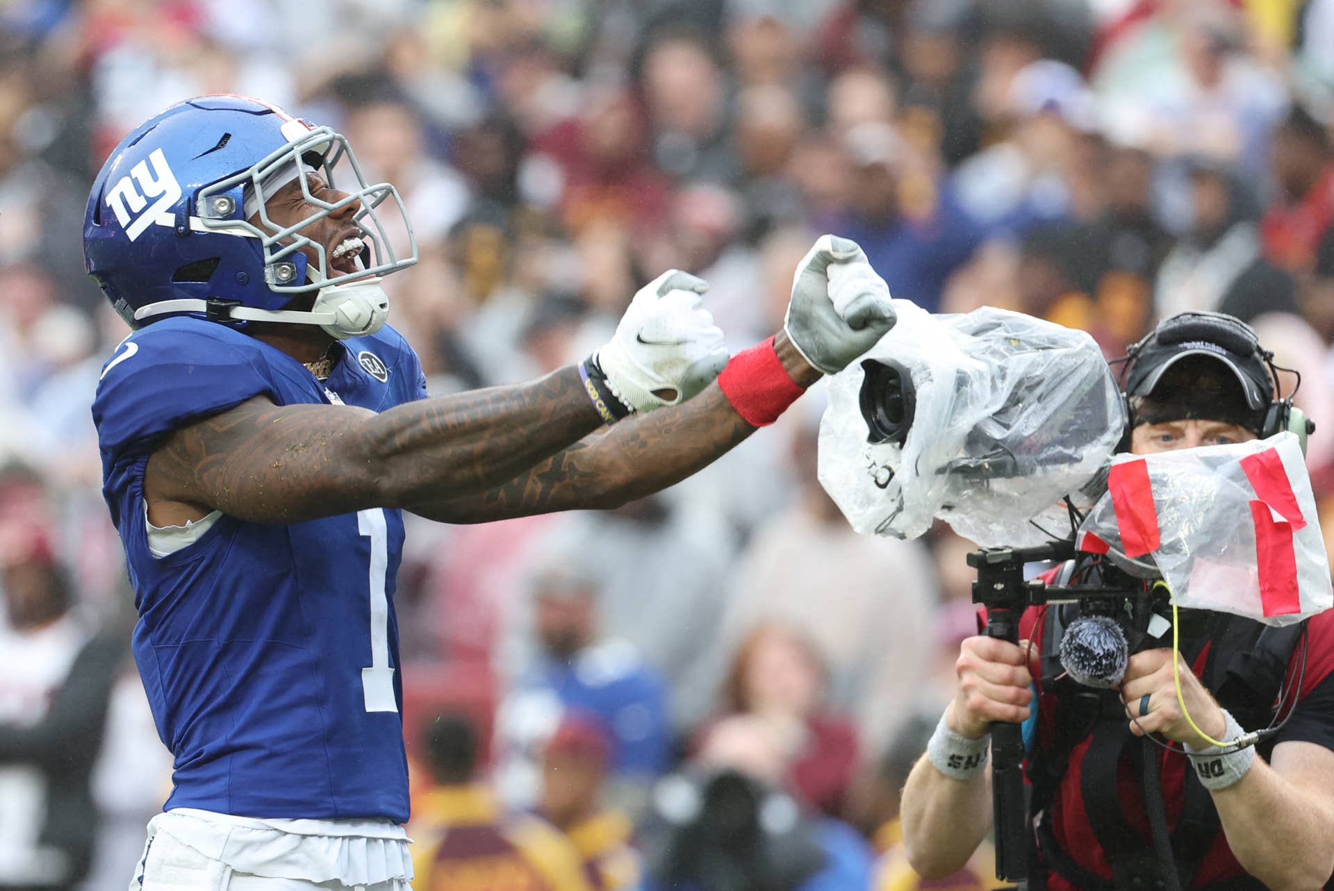 Malik Nabers Shakes Off Soreness, Powers Giants to Wild Tie With ...