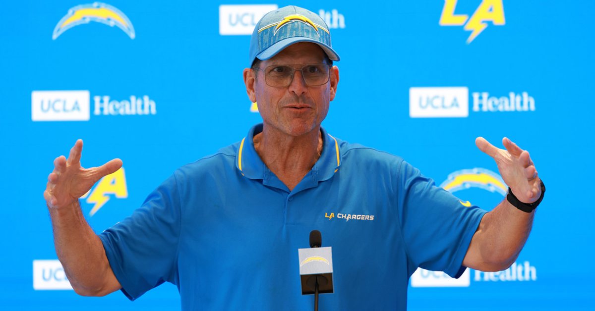 Los Angeles Chargers' Jim Harbaugh No Longer Honorary Team Captain For ...