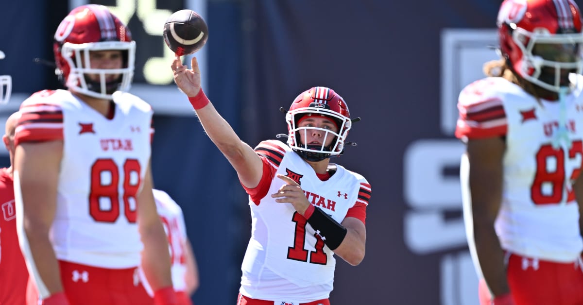 WATCH Utah's Isaac Wilson Throws a Touchdown to Money Parks in First