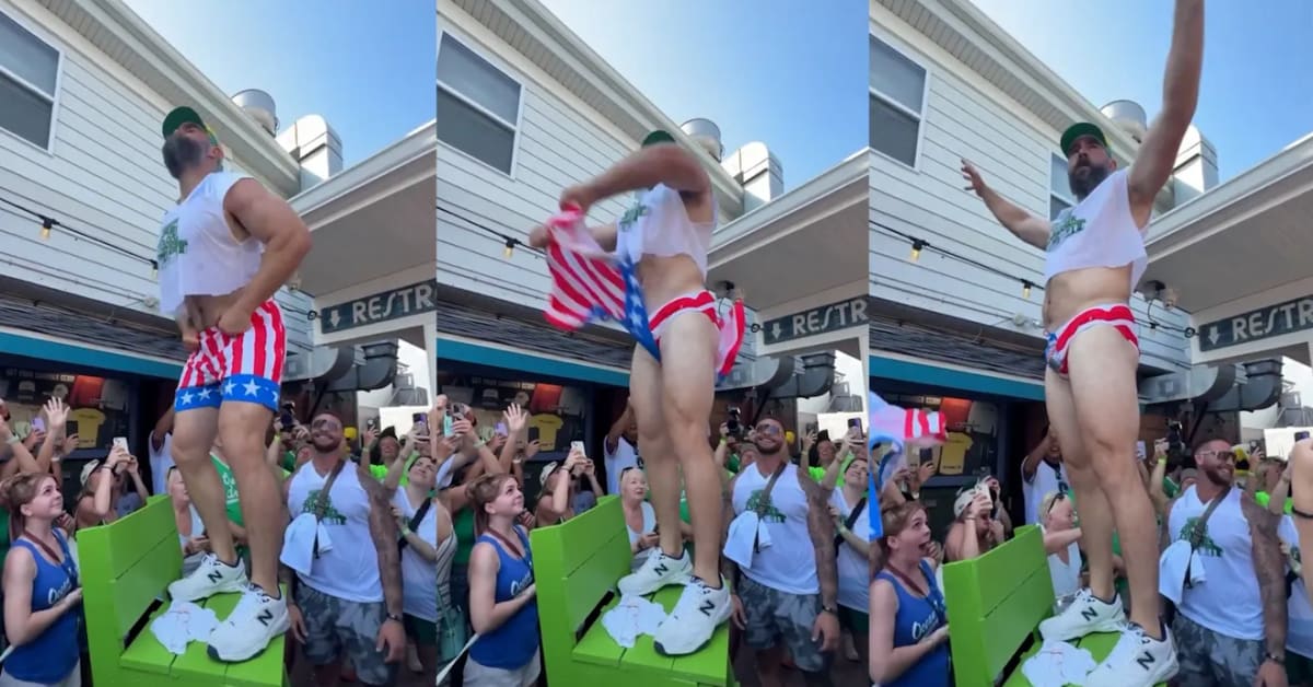 Antonio Brown Offers &#39;Sicko&#39; Response To Eagles Icon Jason Kelce&#39;s Speedo Stripdown for Charity