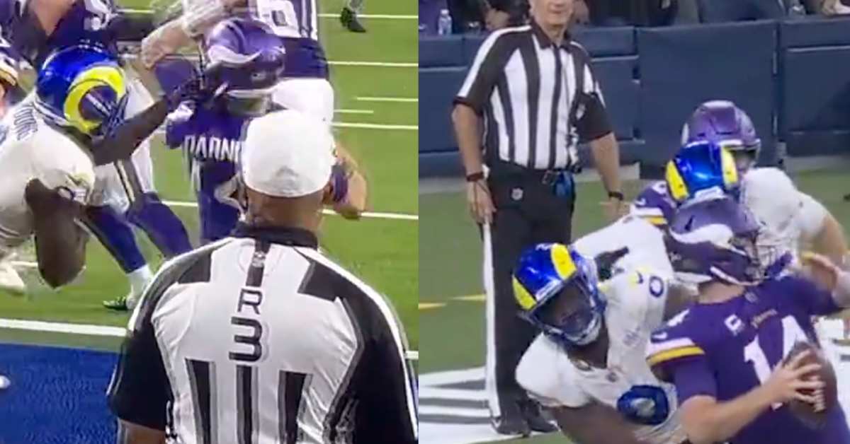 Vikings-Rams referee explains how blatant face-mask penalty in end zone ...