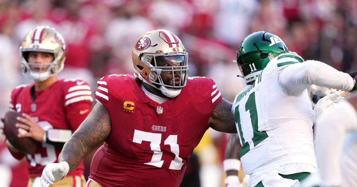 San Francisco 49ers OT Trent Williams Marvels at QB Brock Purdy 'Cinderella Story' Contract - Athlon Sports