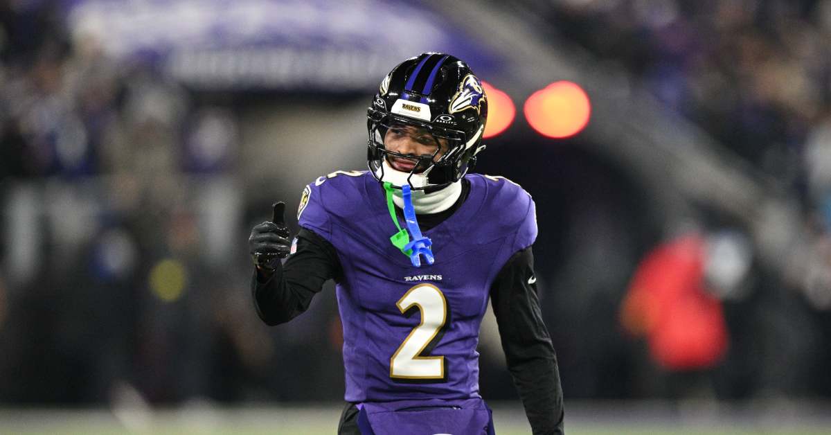 Young Baltimore Ravens Nate Wiggins Cornerback Impressing With Bigger Frame at OTAs - Athlon Sports