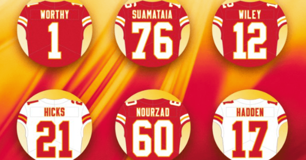 Kc chiefs jersey numbers on sale