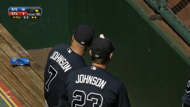 Braves Pull Gum Prank on Chris Johnson