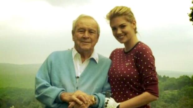 Kate Upton and Arnold Palmer