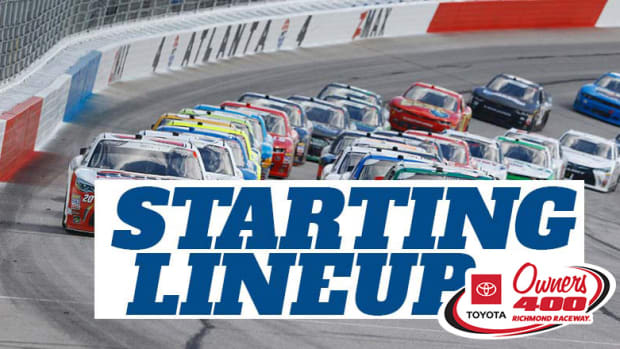 NASCAR Starting Lineup for Sunday's Toyota Owners 400 at Richmond Raceway