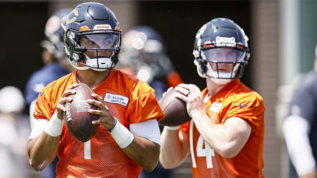 Justin Fields and Andy Dalton, Chicago Bears