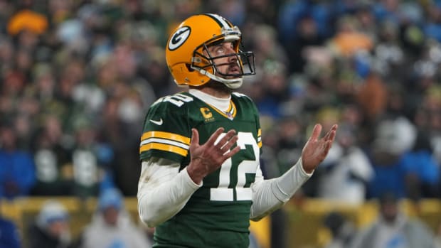 Aaron Rodgers in Week 18 against the Detroit Lions
