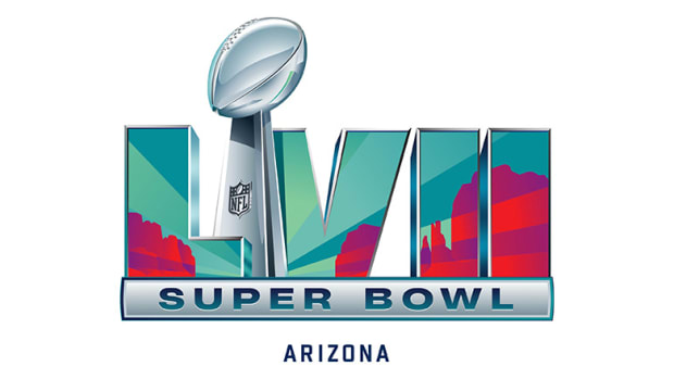 Super Bowl LVII (57) logo - Feb. 12, 2023 in State Farm Stadium (Glendale, Ariz.)