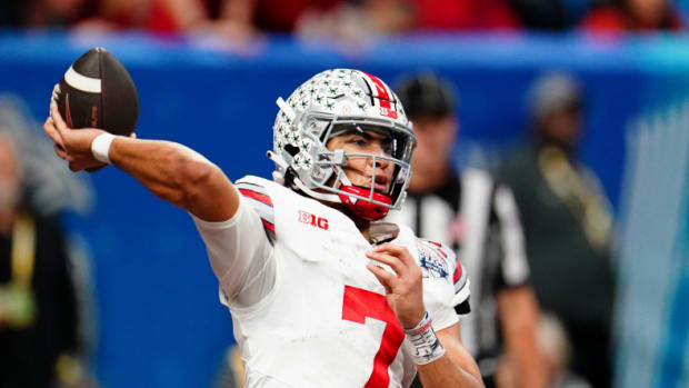 Ohio State's C.J. Stroud Testing Out New Helmet Technology In