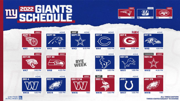 New York Giants 2022 Schedule