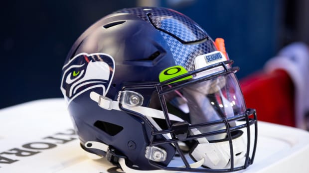 Seahawks helmet.