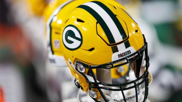 Green Bay Packers helmet.