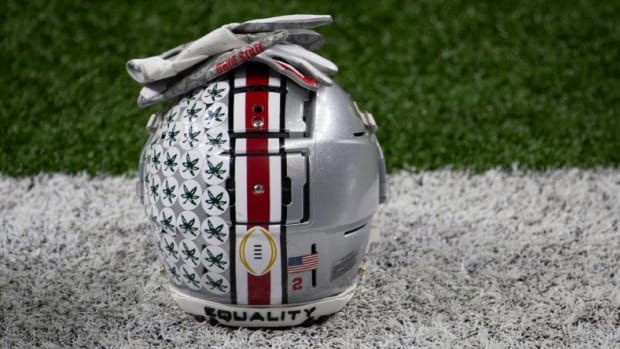 Ohio State helmet.