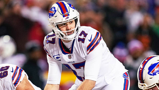 Josh Allen, Buffalo Bills in AFC Divisional Playoff game vs. Kansas City Chiefs on Jan. 23, 2022