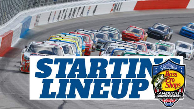 NASCAR Starting Lineup for Saturday's Bass Pro Shops Night Race at Bristol Motor Speedway