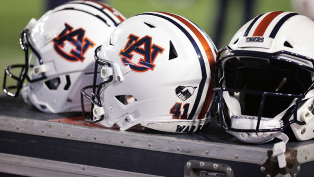 Auburn Tigers helmets.