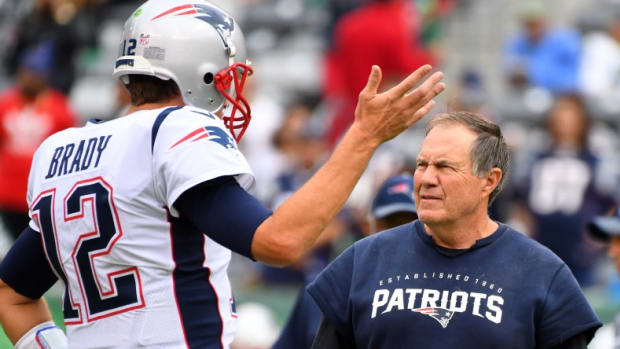 Bill Belichick and former Patriots quarterback Tom Brady
