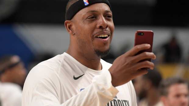 Paul Pierce during the NBA All-Star Celebrity Game at the Los Angeles Convention Center. 