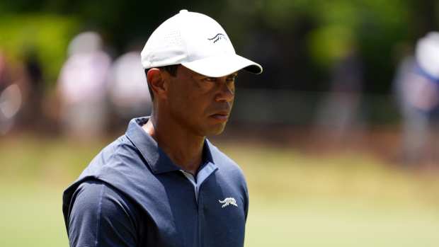 Tiger Woods during the 2024 U.S. Open golf tournament at Pinehurst No. 2.
