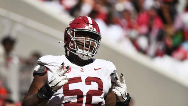 Alabama offensive lineman Tyler Booker.