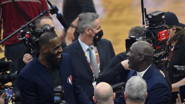 LeBron James and Michael Jordan