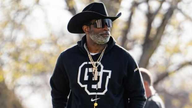 Deion Sanders speaking to fans on social media about health